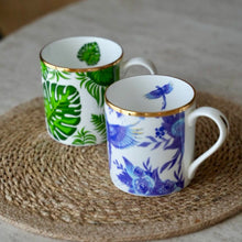Load image into Gallery viewer, Monstera Garden Green Fine China Mug