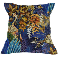 Load image into Gallery viewer, Indigo Bloom Velvet Cushion