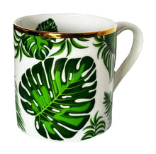 Load image into Gallery viewer, Monstera Garden Green Fine China Mug