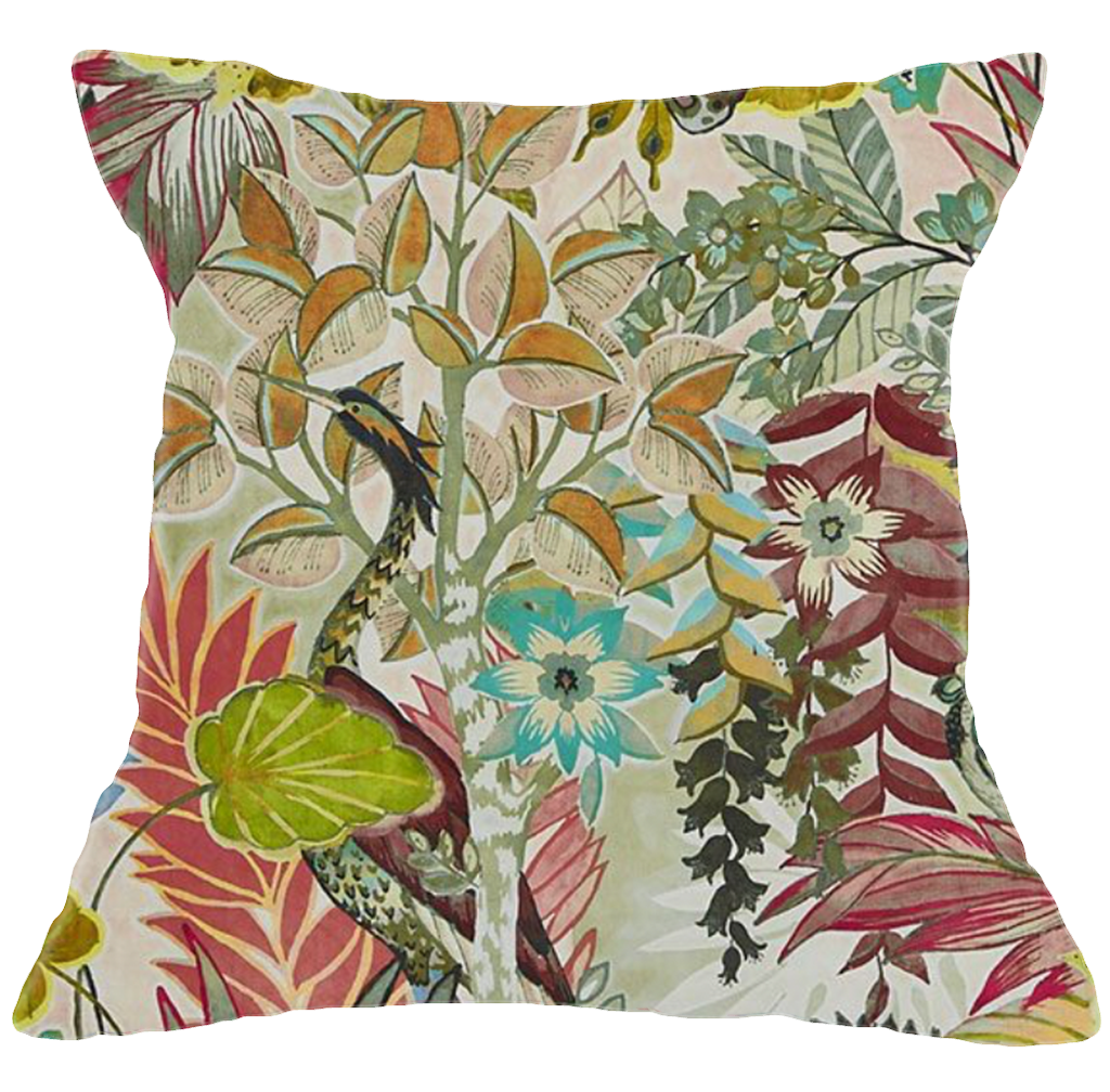 Blush Bloom Velvet Cushion