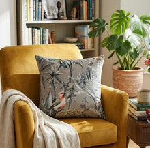 Load image into Gallery viewer, Enchanted Canopy Grey Velvet Cushion
