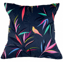 Load image into Gallery viewer, Enchanted Canopy Navy Velvet Cushion
