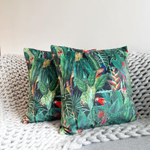 Load image into Gallery viewer, Rainforest Green Velvet Cushion
