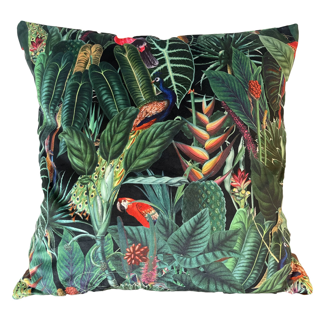Rainforest Green Velvet Cushion